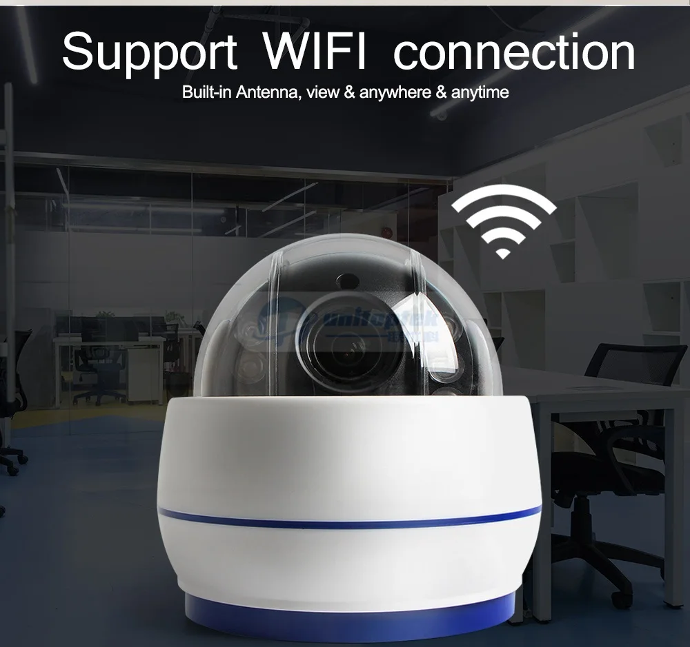 Беспроводная скоростная купольная PTZ ip-камера Wifi HD 1080P 2MP с автофокусом 5X Zoom 2,7-13,5 мм внутренняя аудио sd-карта IR Night Onvif P2P