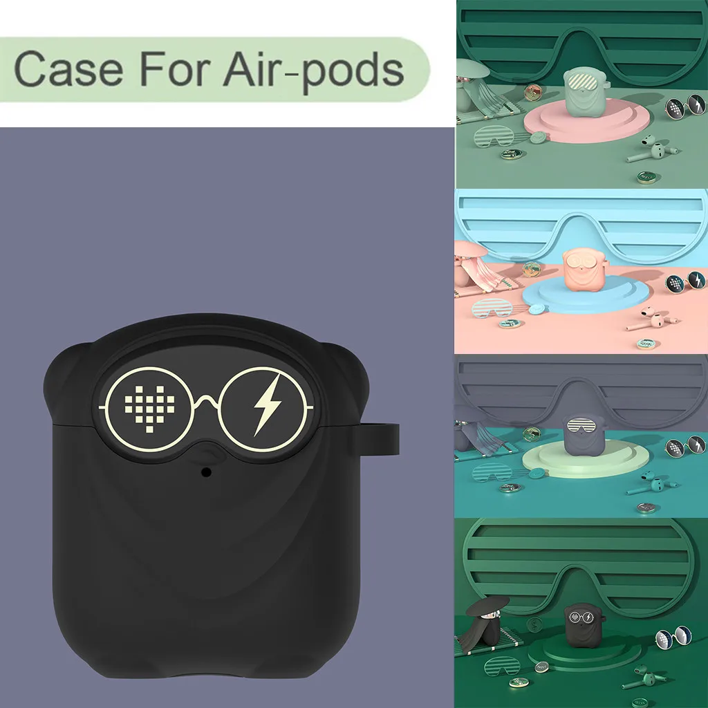 Чехол для Bluetooth наушников VOBERRY силиконовый защитный чехол от потери Apple Airpods