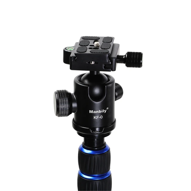 Manbily A-222 165cm Portable Professional DSLR Monopod Walking Stick with M-1 Mini Tripod Stand Base & Tripod Ballhead for DSLR 5