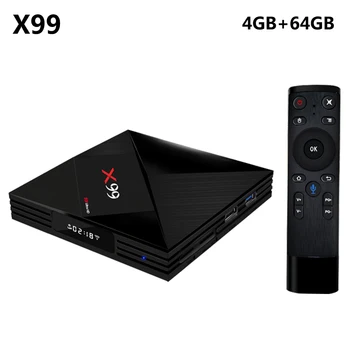 

Voice Control 4GB RAM 64GB ROM Smart Android 7.1 TV BOX X99 2.4G 5G Wifi 1000M Bluetooth 4.1 RK3399 Type-C 4K HD Media Player