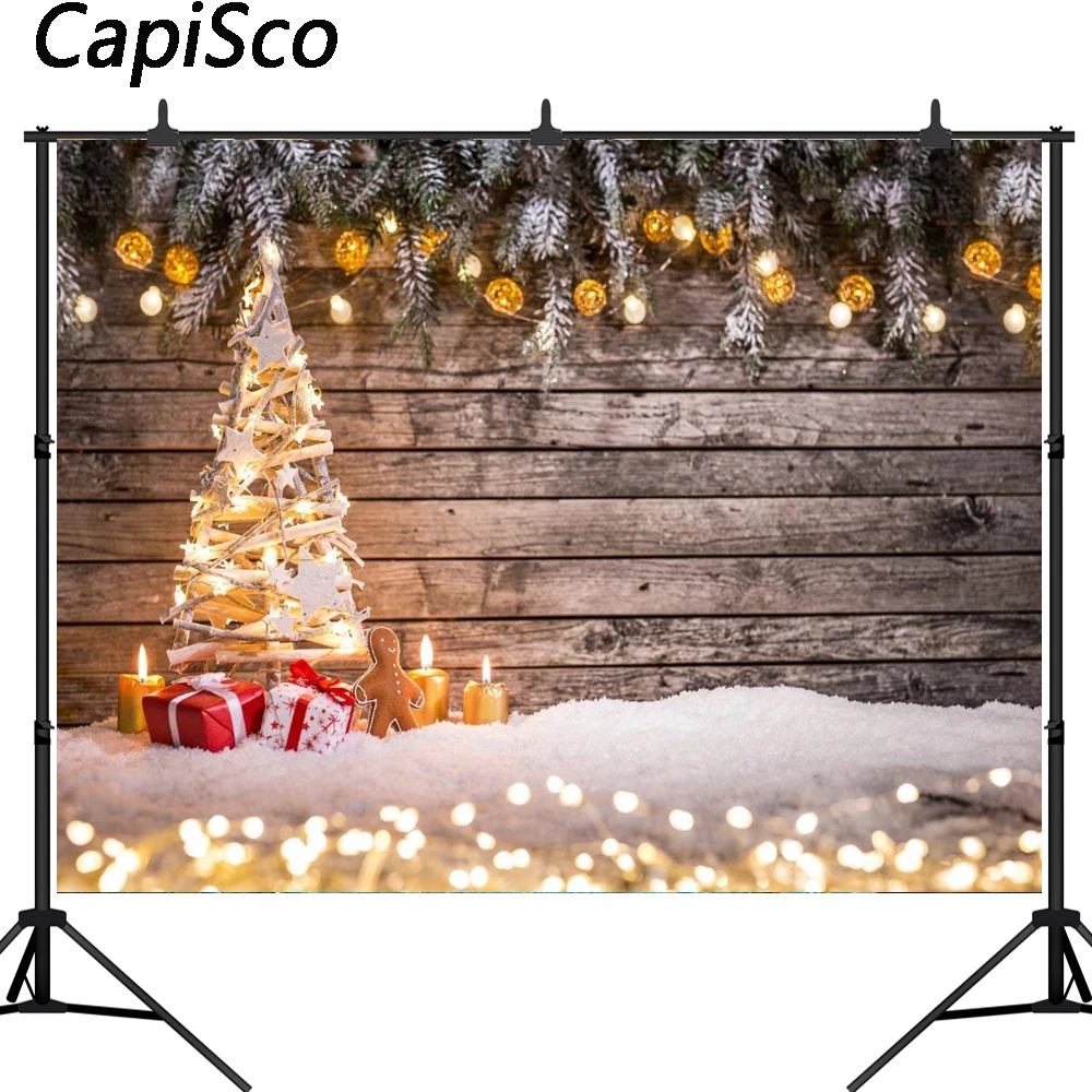 

Capisco Christmas Party New Year Home Decor Baby Children Photography Backgrounds Custom Photographic Backdrops For Photo Studio