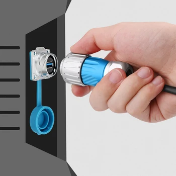 

1.5A 8PIN Metal M24 USB to USB3.0 Soldering Wire Panel Mount Data Waterproof Connector For Industrial Equipment with 0.5m cable