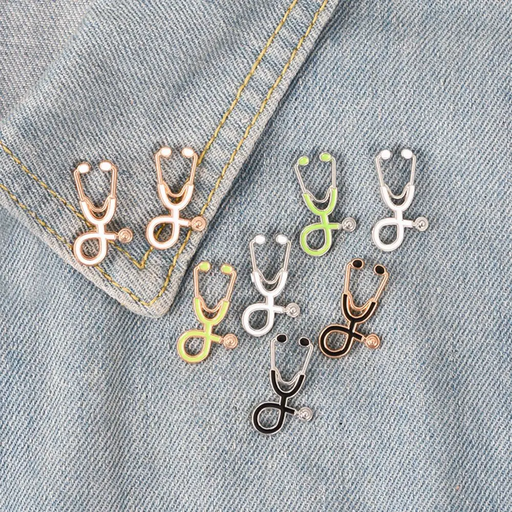 Creative 8 styles Colorful Brooches Doctor Nurse Stethoscope enamel Pins Medical Denim Jackets bag Jewelry Button Badges Gifts | Украшения
