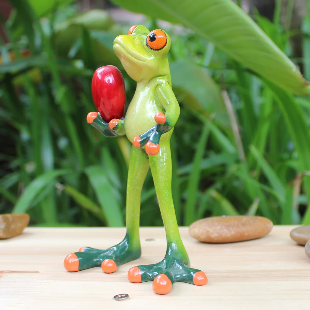 Frogs Figurine Cute Resin Home Sculpture Dolls Resin Model Odd Gifts Crafts Animal Ornaments Car Home Decoration