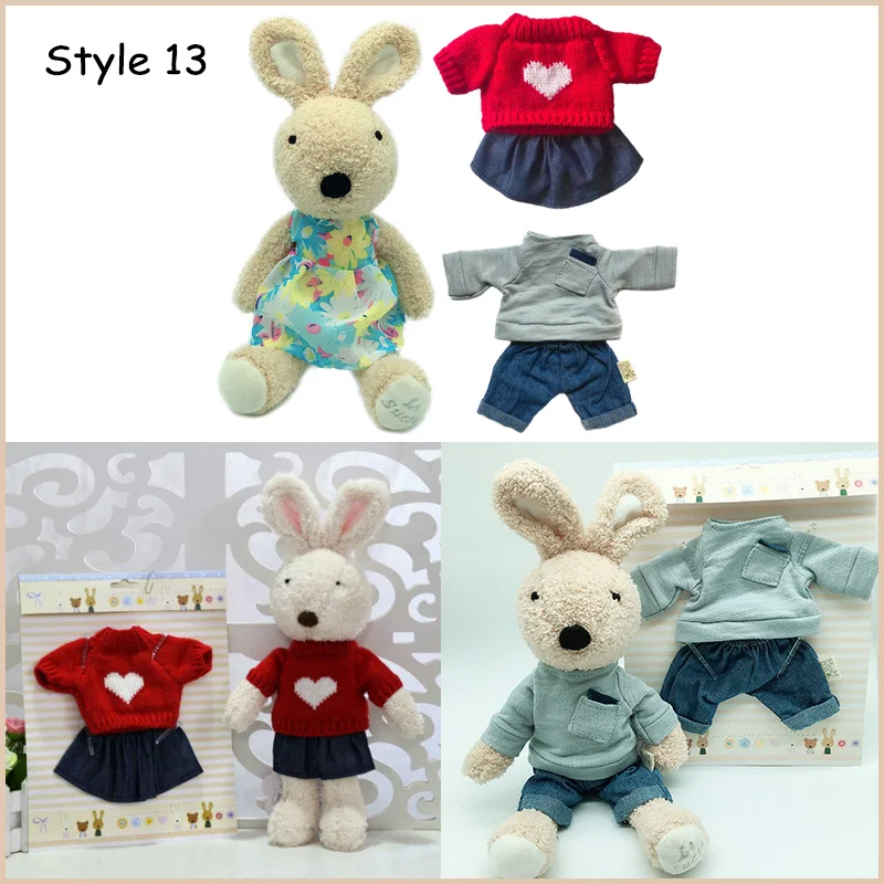Милый кролик Зайка плюшевые куклы с сменной одеждой чучело мягкие игрушки для детей девочек детские игрушки подарки на год