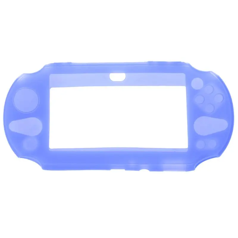 Силиконовый резиновый мягкий защитный чехол для sony playstation PS Vita 2000 - Цвет: Синий