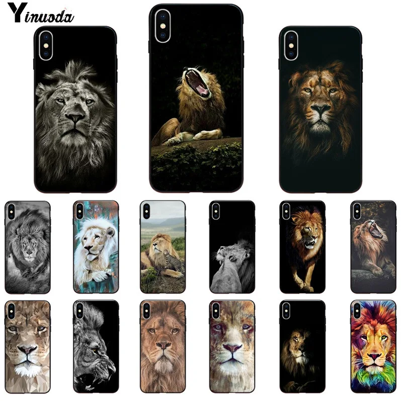 Yinuoda Animal king tiger and lion Pattern TPU Soft Phone Cell Phone Case for iPhone X XS MAX 6 6S 7 7plus 8 8Plus 5 5S XR Yinuoda Animal king tiger and lion Pattern TPU Soft Phone Cell Phone Case for iPhone X XS MAX 6 6S 7 7plus 8 8Plus 5 5S XR