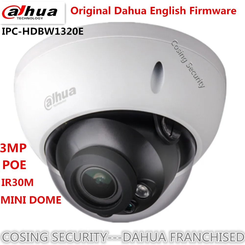 

Original Dahua English version IPC-HDBW1320E 3MP p2p camera IR 30M IP67 Network IP Camera outside Waterproof mini dome camera
