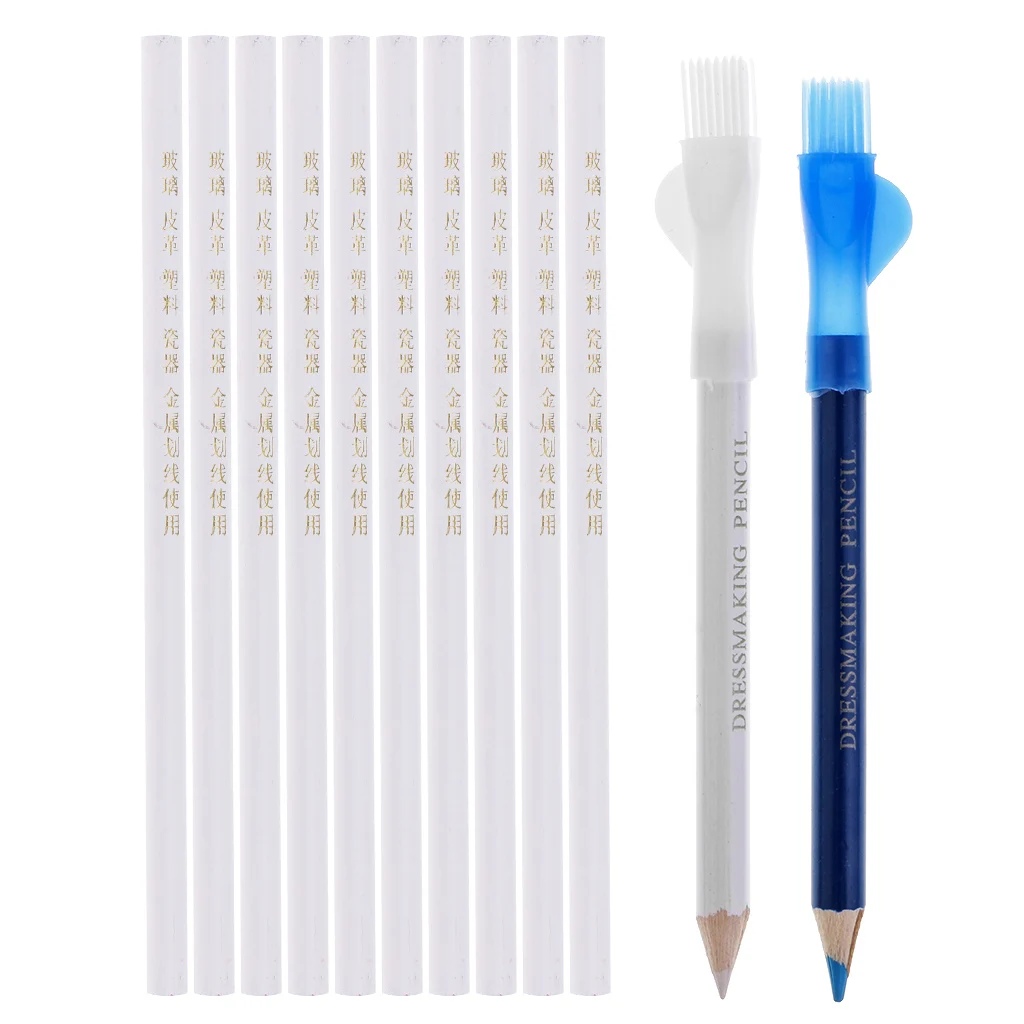 12Pcs Mixed Marking Pencil Pen Tailor Chalk for Fabric Glass Leather