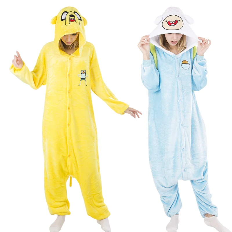 

2016 Winter Pijama Sleepwear Hot Cartoon Adventure Time with Finn and Jake Cosplay Costumes Cute Lovely Pajamas