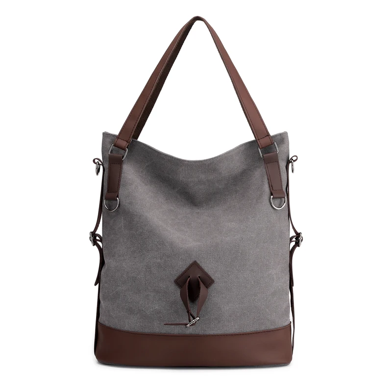 Винтажная холщовая женская сумка, Повседневная сумка с подкладкой, Большая вместительная женская сумка, Студенческая сумка через плечо
