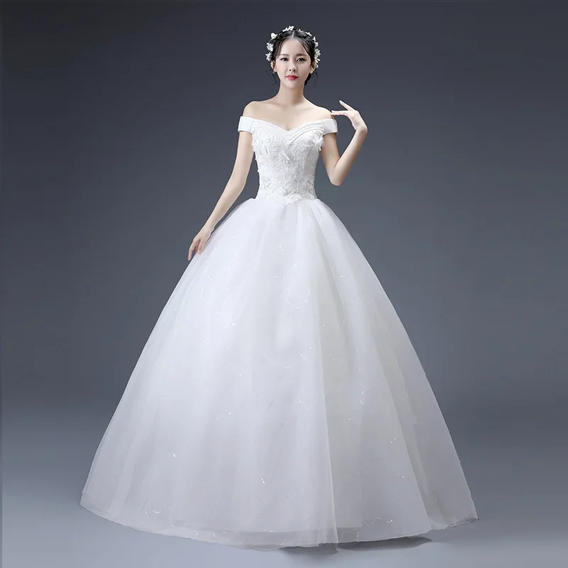 

Ball Gown Sleeveless Jacquard Lace Summer White Long Dress Women Slim Waist Maxi Sexy One Word Collar Party Dresses Evening Lace