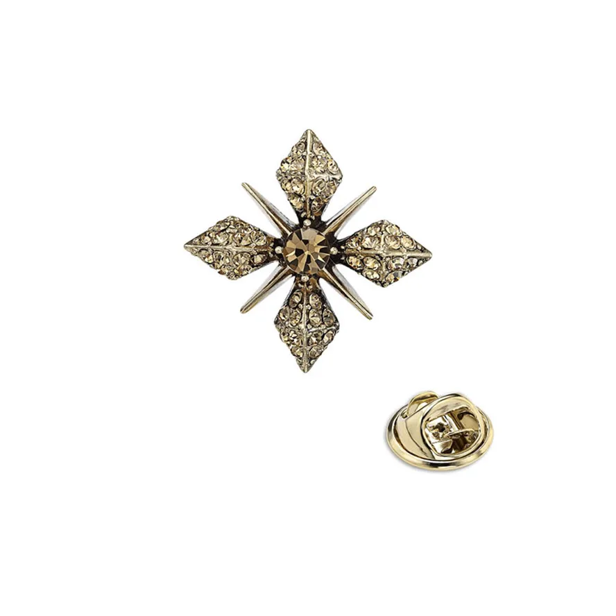 Gold silver color men brooch pin suit accessories fashion jewelry men's