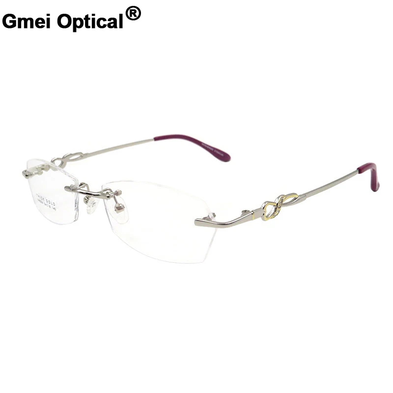 

Gmei Optical S8304 Rimless Eyeglasses Frame for Women Rimless Eyewear Glasses
