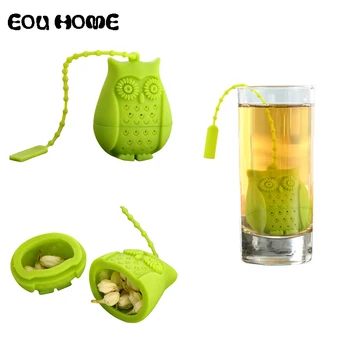 

1Pce Creative Owl Shape Tea Infusers Teaspoon Filter Silicone Loose-leaf Tea Infuser Filter Diffuser Fun Cartoon Tea Accessories