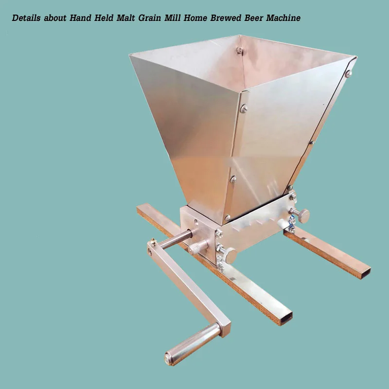 

Hand Held Malt Grain Mill Home Brewed Beer Machine with two Carbon steel rollers High Quality wholesale