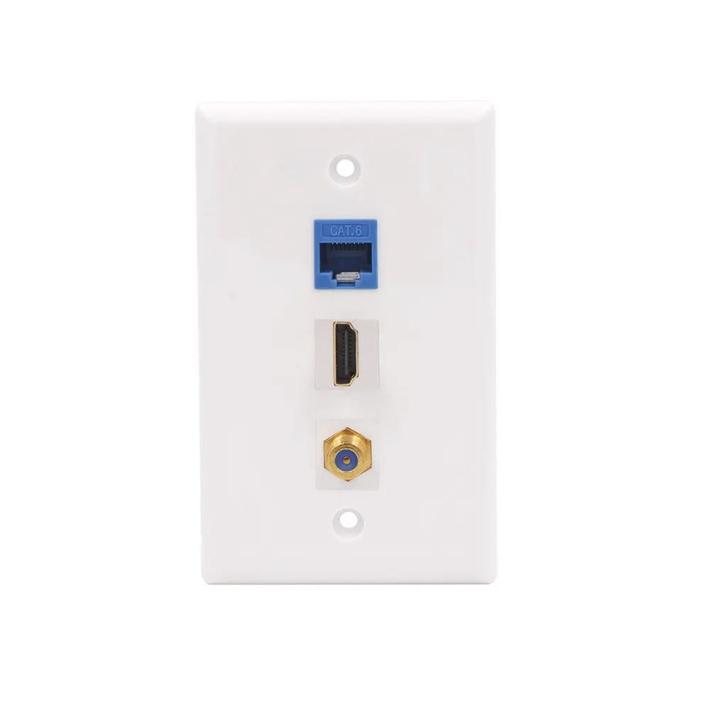 3 Порты и разъёмы HDMI keystone jack cat6 муфта RG6 F разъем вставьте плиту стены (CAT 6/F