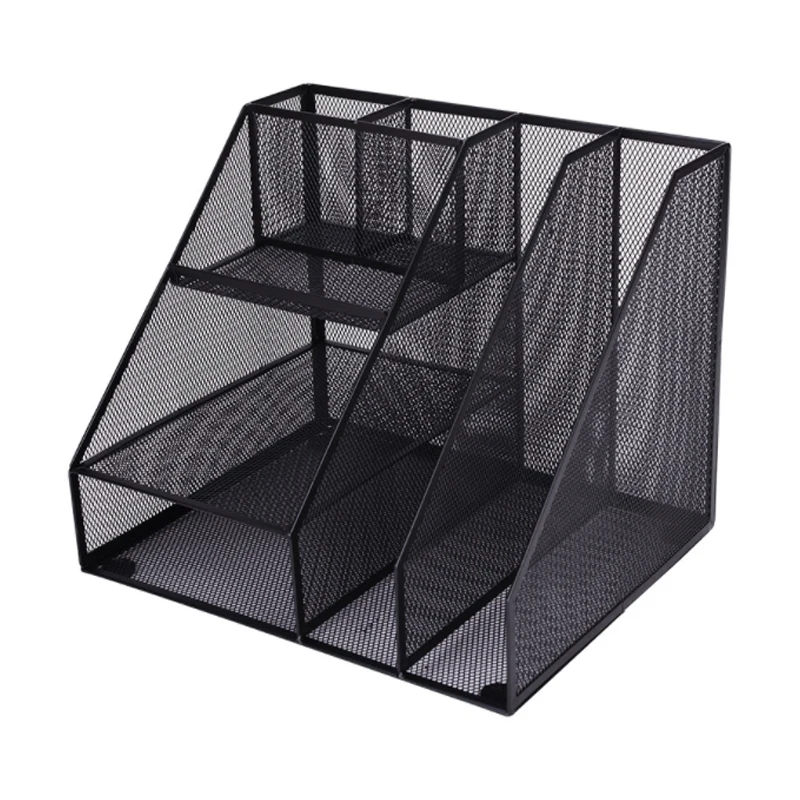 Home Office Desktop Office storage File Rack Organizer Sorter Black