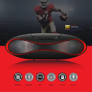 New Mult function Portable Mini Football Wireless Bluetooth Speaker Mic HIFI Super Bass Support USB TF