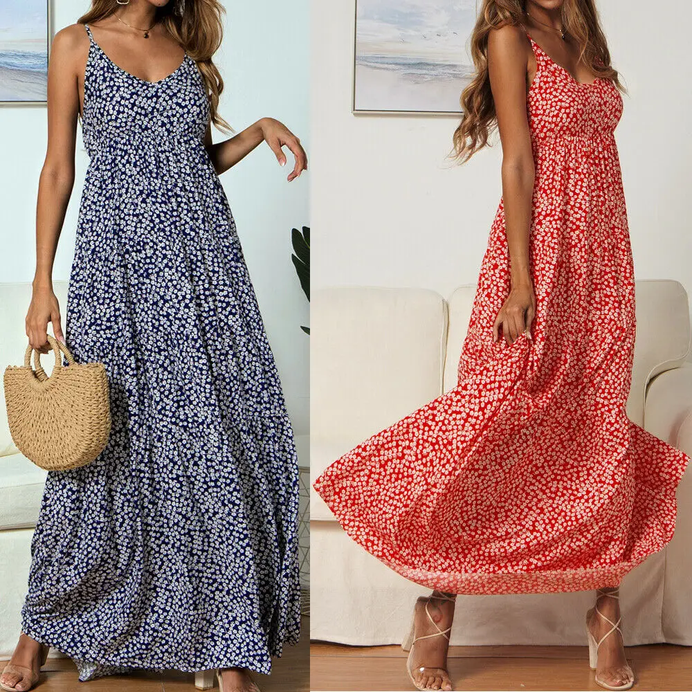 strappy floral maxi dress