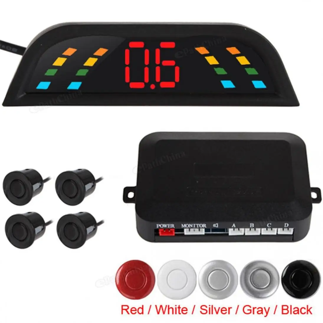 

Digital LED Car Parking Assistance System with 4 Parking Sensors for Automobile Vehicle Auto