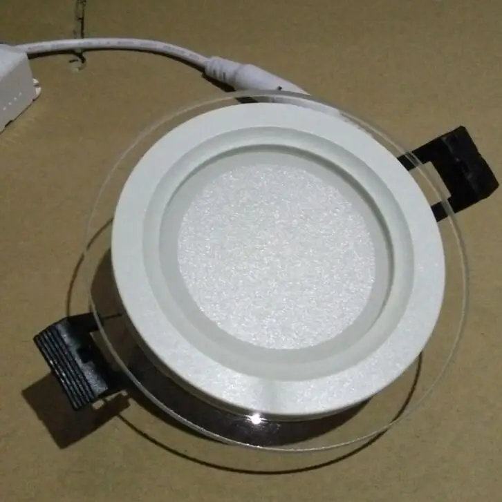 

Hot Sale LED Recessed Panel Light Dimmable SMD 5630 Celing Lamp Round Spot Lights Lamps LED Panel Downlight With Glass Cover