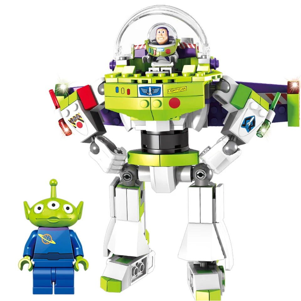 

2019 243Pcs Toy Story 4 Compatible Original Buzzed Blocks Set Lightyear Space Mech Building Bricks Movie 2 Toys For Children