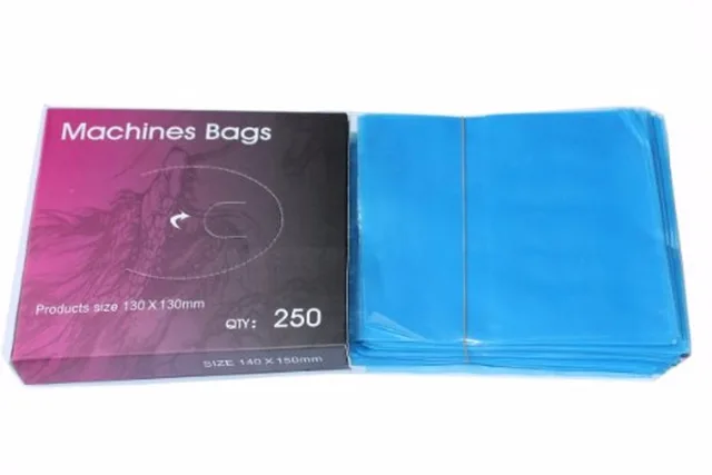 One Box Of 250PCS Plastic Clear Blue Tattoo Machine Cover Bags Supply TA-104 One Box Of 250PCS Plastic Clear Blue Tattoo Machine Cover Bags Supply TA-104