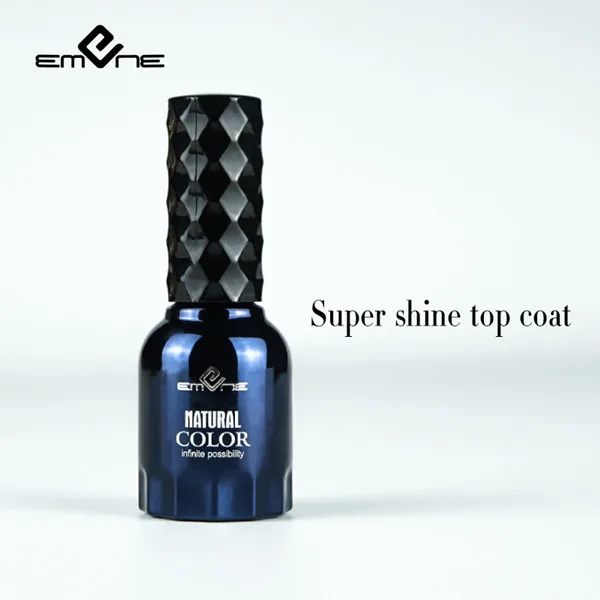 EMENE 15ml soak off Gel Nail Polish Rubber Base Coat Top coat Matt Top Coat Uv Gel Varnish Lakiery Hybrydowe Primer for Nails - Цвет: SUPER SHINE Top Coat