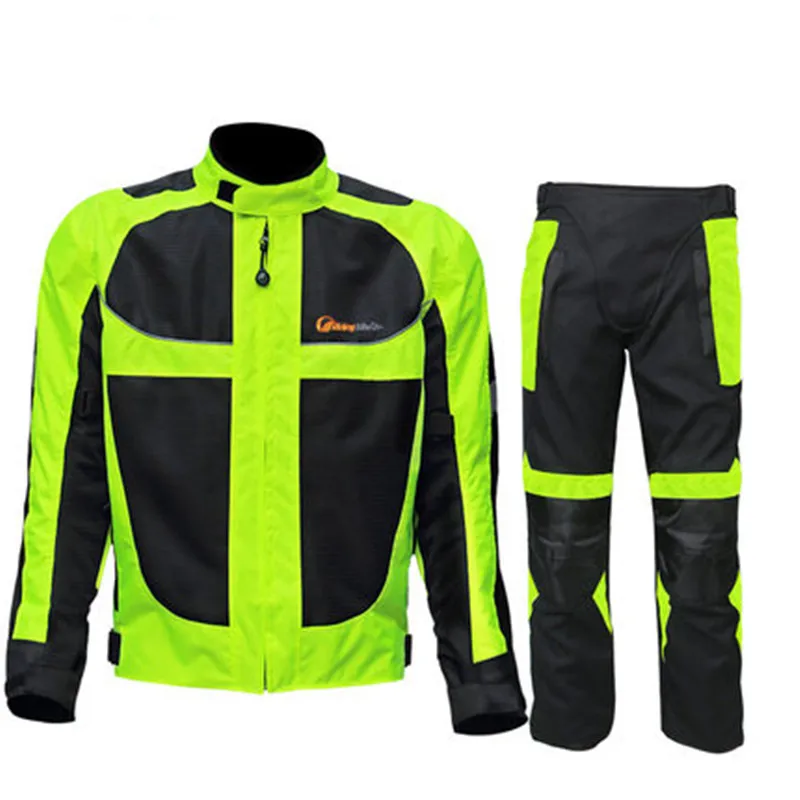 2017 Summer Racing Motocross Motorbike Motorcycle breathable Jacket Mens Reflective Racing jacket pants