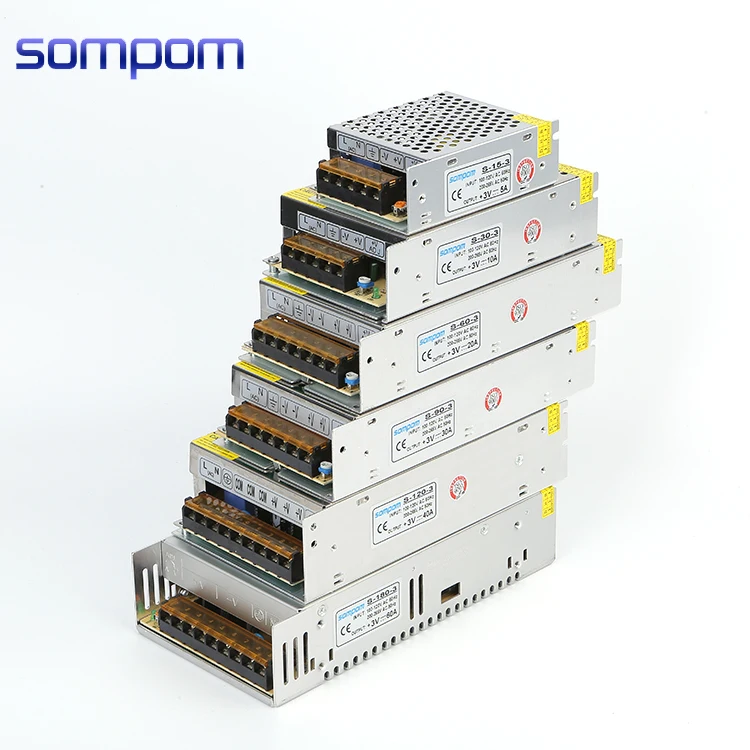 Sompom высокое качество постоянное напряжение 110 В 220 вход в DC 3 5A 10A 20A 30A 40A 60A