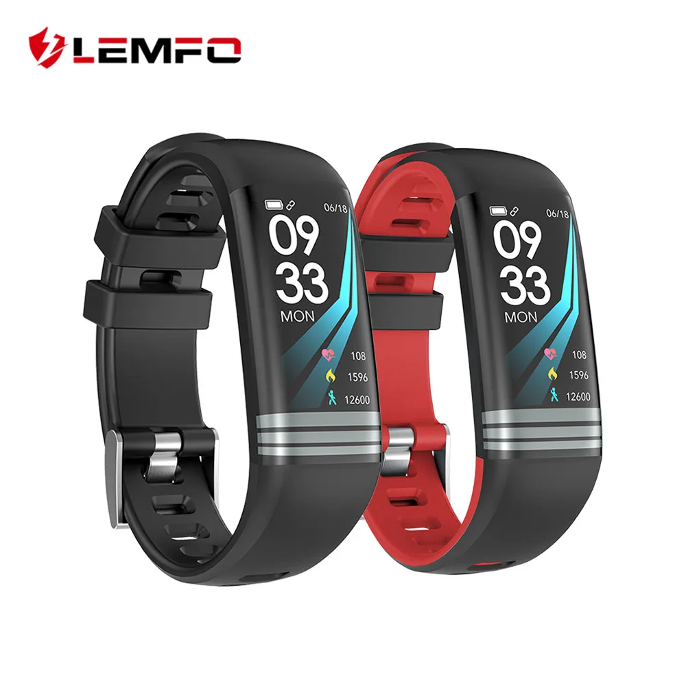 LEMFO Smart Fitness Bracelet Color Screen Waterproof Heart Rate Blood Pressure Oxygen Sport Watch Band For Men Women  