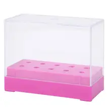 10 отверстий, держатель для сверл для ногтей, маникюрный органайзер, коробка для хранения, контейнер для электрических шлифовальных головок для ногтей, чехол для дисплея