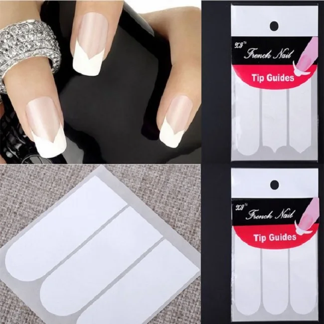 French Manicure Nail Art Tips Creative Nail Tape Stickers Tape Pattern On Nail Fringe Guides