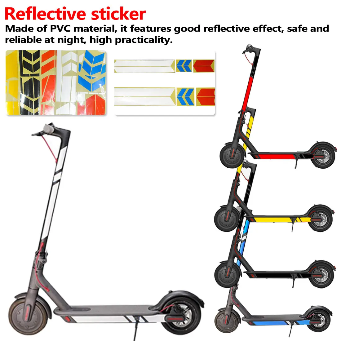 

night reflective styling stickers waterproof For XiaoMi M365 electric scooter stickers scooter accessories cool stickers