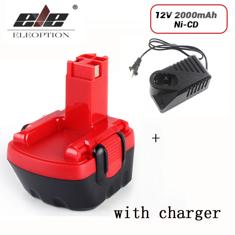 С зарядным устройством 12 в 2000 мАч Ni CD аккумулятор для дрели Bosch В GSR VE 2 GSB PSB BAT043 BAT045