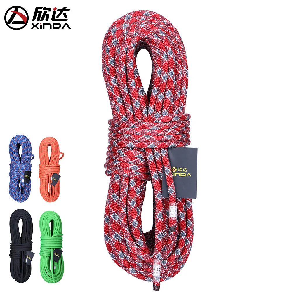 XINDA 12 meter outdoor static rope  rappelling rope high-altitude climbing rope safety equipment 9-10mm rope