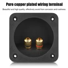 Клеммы акустические коробки оболочки 2 медные соединительные провода Кабельный разъем акустические комплектующие 4 мм Винтовые отверстия