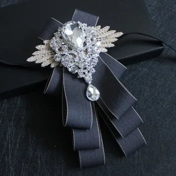 Original Design Fashion Trend Boutique Gray Striped British Collar Flower Groomsmen Groom Dress Banquet Wedding Suit Bow Tie yellow bow tie front strapless zip back design midi dress