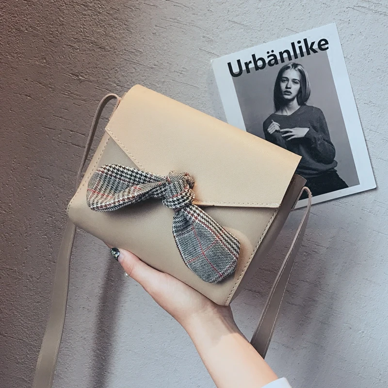

Yuhua, 2019 new fashion woman handbags, simple korean version women bags, trend shoulder bag, casual bow messenger bag.