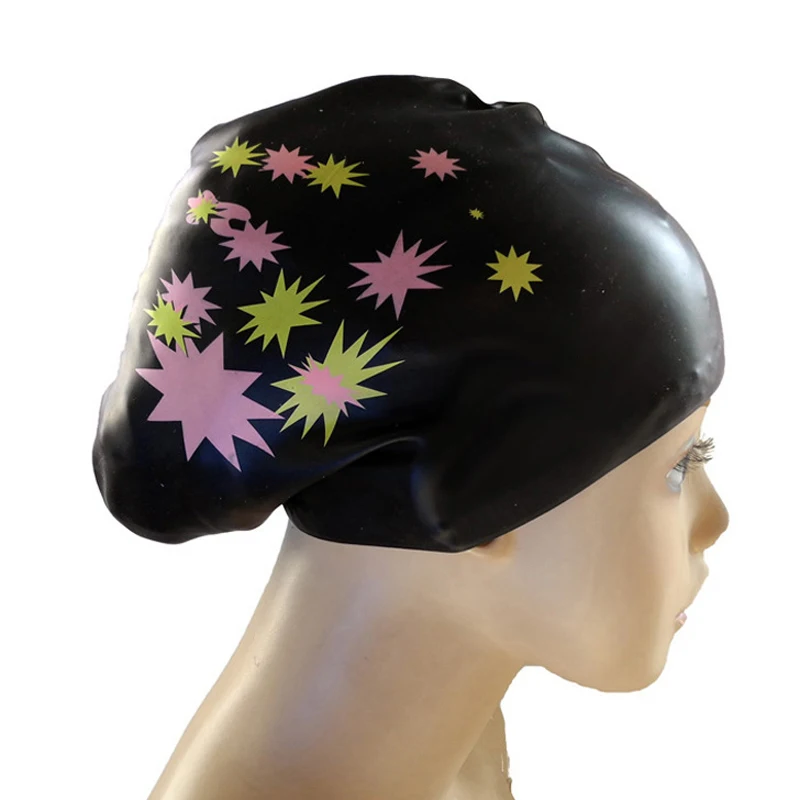 النساء فتاة سيليكون السباحة كاب القبعات للماء حمام سباحة الرياضات المائية الاستحمام قبعات قبعة زائد حجم للشعر الطويل حماية آذان النساء فتاة سيليكون السباحة كاب القبعات للماء حمام سباحة الرياضات المائية الاستحمام قبعات قبعة زائد حجم للشعر الطويل حماية آذان