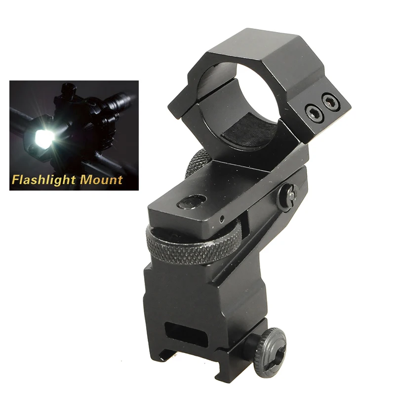 

25.4mm Tactical Flashlight Scope Mount Ring Rifle Laser Sight Holder Adjustable Elevation Windage Hunting SurvivAL 20mm Rail