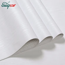 White Wood grain Home Decor Furniture vinyl Waterproof stickers Self Adhesive PVC wallpaper Bathroom desk door decorative films