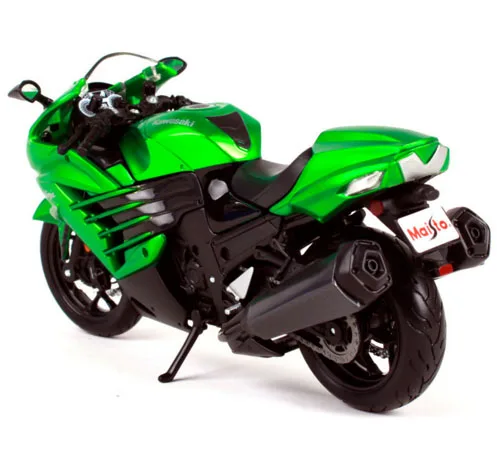 Сборная зеленая модель мотоцикла Maisto 1:12 Kawasaki Ninja ZX 14R сделай сам для мальчиков