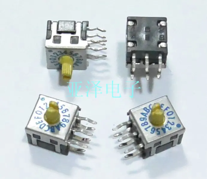 

5PCS/LOT 0-F/16 bit 7.5 * 7.5 rotary dial switch code switch DRR8016C