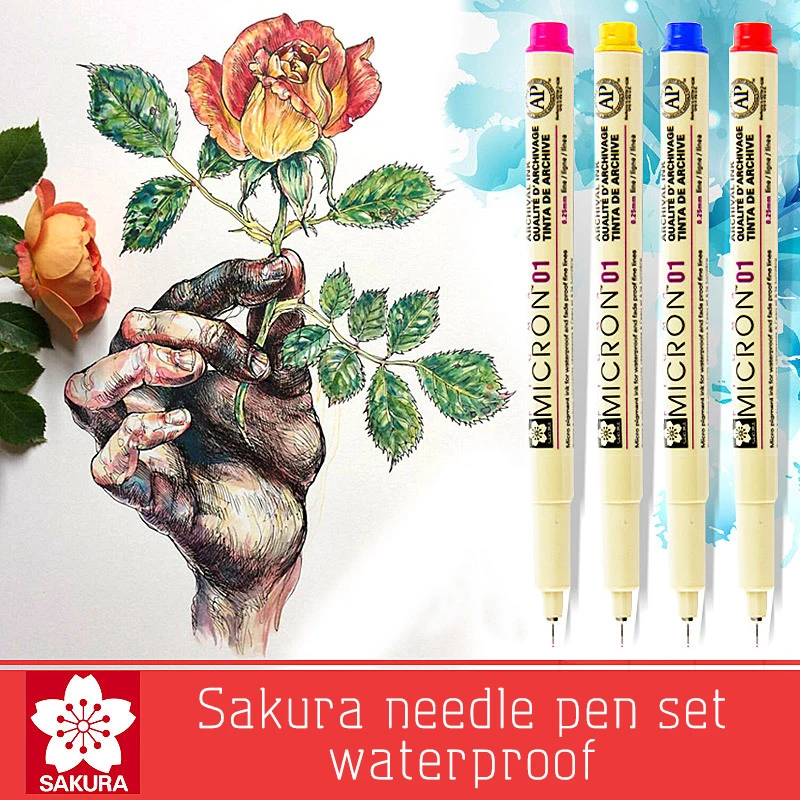 Sakura Pigma Micron Needle Drawing Pen Liner Pigment Brush Pen Waterproof Sketch  Drawing Graphics Design Manga Art Supplies - AliExpress