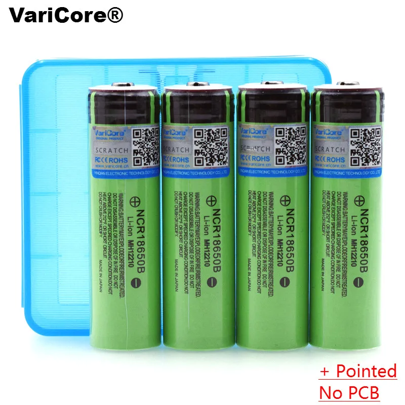 4 шт. VariCore для Panasonic 18650 3400 мАч аккумулятор NCR18650B с оригинальным 3 7 в подходит