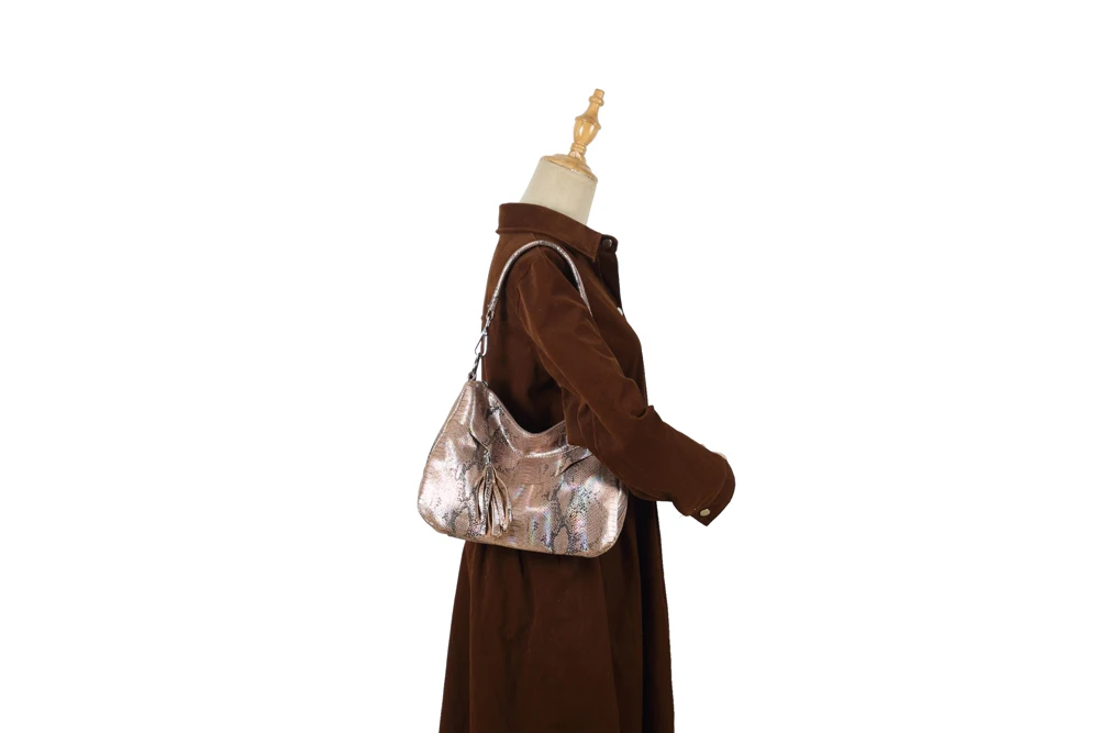 Arliwwi элегантные женские сумки из натуральной кожи с тиснением под змеиную кожу сумки новые средние серебряные аксессуары из натуральной яловой кожи сумка на плечо