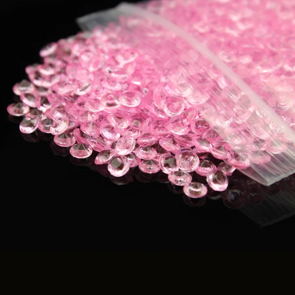 wedding Diamond Confetti ,10000pcs/lot light pink Acrylic Crystal