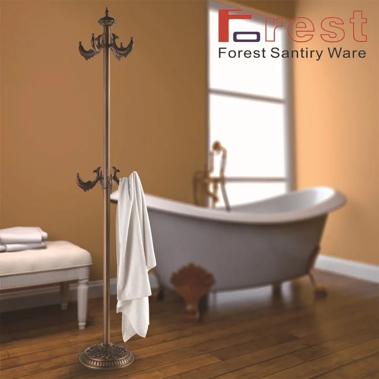 Luxury new coat rack robe hook towel rack hangers floor standing Metal